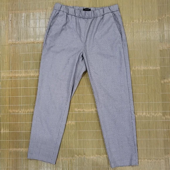 Banana Republic Small Black White Tattersall Plaid Pants - Picture 2 of 9